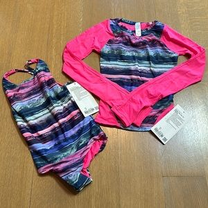 Ivivva rash guard and swim suit set